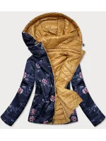 Žltá prešívaná obojstranná dámska bunda (RQW-6844)