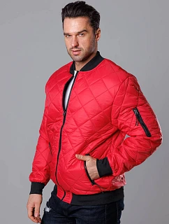 Pánska prešívaná bunda bomber červená (MY01-5)