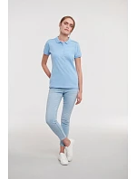 Russell Athletic 566F Dámske elastické polo tričko z piké 10.566F light oxford Russell Athletic 566F Dámske elastické polo tričko z piké 10.566F light oxford