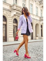 Modne Sandały Na Obcasie Z Paseczkami Fuksja Shemira