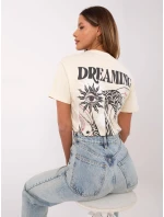 Tričko D12022AC02645H light beige