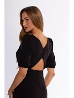 M927 - Evening dress with a high leg slot – black M927 - Evening dress with a high leg slot – black
