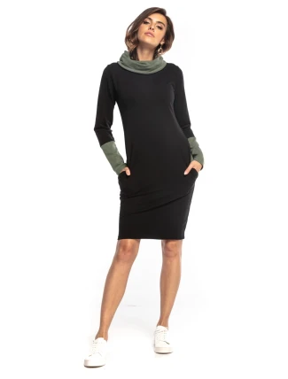 Dámske šaty Tessita T360 7 čierno / khaki - Tessita Dámske šaty Tessita T360 7 čierno / khaki - Tessita