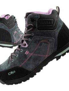 CMP Alcor dámske trekové topánky kožené odolné nepremokavé členkové topánky sivé dámske
