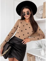 Dámsky sveter Athena camel FashionStreet MY2053 Dámsky sveter Athena camel FashionStreet MY2053