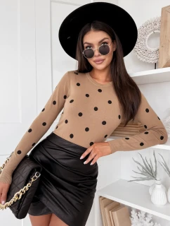 Dámsky sveter Athena camel FashionStreet MY2053