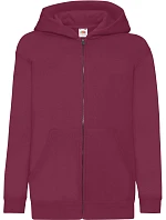 Fruit of the Loom Classic Kids Sweat Jacket Detská mikina s kapucňou 16.2045 bordová Fruit of the Loom Classic Kids Sweat Jacket Detská mikina s kapucňou 16.2045 bordová