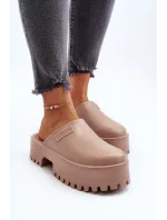 Dámske papuče na platforme Big Star - béžové Dámske papuče na platforme Big Star - béžové