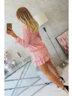 Šaty s ozdobnými volánikmi tmavo marhuľová