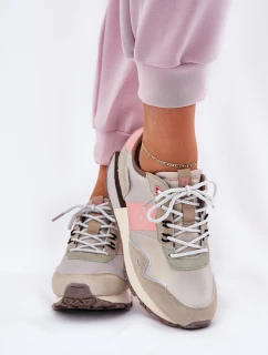 Dámske semišové tenisky Big Star RR274243 HI-POLY SYSTEM Grey-Pink