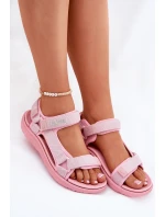 Dámske sandále na zips Material Dry Lee Cooper LCW-25-34-3561L Pink Dámske sandále na zips Material Dry Lee Cooper LCW-25-34-3561L Pink