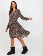 Šaty D73771M30365A čierno-béžové