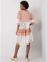 Šaty DHJ SK 13567.41P tmavo oranžová