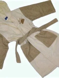 VÝPREDAJ - Detský župan s labkou 2748 béžový - Veratex