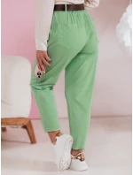 Dámske ležérne nohavice s opaskom SOFELIA svetlozelená FashionStreet UY2506