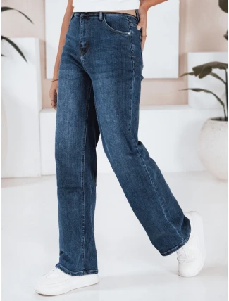 Dámske široké džínsy tmavomodré FashionStreet UY2782