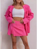 Súprava bunda a sukňa/kalhoty v nadmernej veľkosti Fuchsia (82176/178)