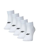 Pánske ponožky 4F M480 5 pack white 4FWMM00USOCM480 10S Pánske ponožky 4F M480 5 pack white 4FWMM00USOCM480 10S