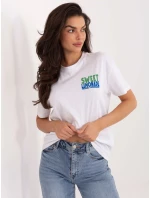 Tričko D12022AH02645W biele a žlté