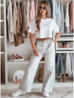 Dámske nohavice so širokými nohavicami MOBISKA modrá FashionStreet UY2619