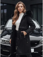 Dámska zimná bunda parka s kožušinou čierna FashionStreet TY5113 Dámska zimná bunda parka s kožušinou čierna FashionStreet TY5113