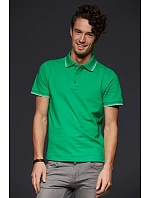 Daiber JN 986 Pánske polo tričko z piké 02.0986 fern green/white