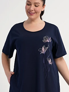 Dámske domáce šaty s krátkymi rukávmi Karin