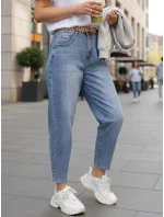 Dámske džínsové nohavice s opaskom FashionStreet UY2883