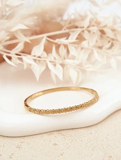 Dámský náramek s malými cyrkoniemi z nerezové oceli zlatý