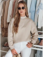 Dámska nadrozmerná mikina s aplikáciou LOVASON béžová FashionStreet BY1420 Dámska nadrozmerná mikina s aplikáciou LOVASON béžová FashionStreet BY1420