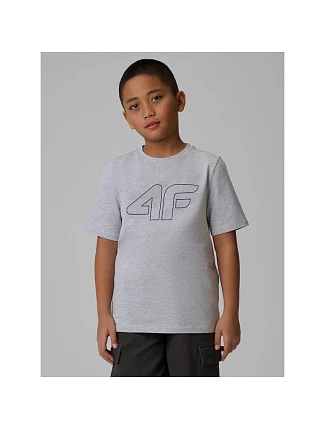 Chlapčenské tričko s potlačou 4F 4FJRSS26TTSHM3599-10S