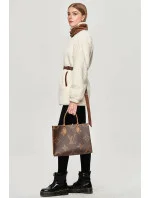 Kožušinová bunda v ecru farbe so stojačikom (GSQ2228)