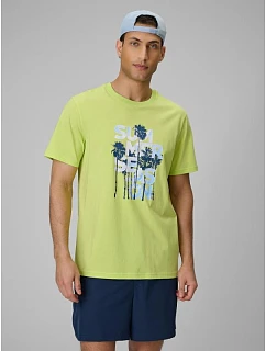 Pánske tričko oversize s potlačou 4F 4FWSS26TTSHM2784-42S