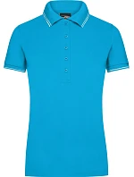 Daiber JN 985 Dámske polo tričko z piké 02.0985 tyrkysová/biela Daiber JN 985 Dámske polo tričko z piké 02.0985 tyrkysová/biela