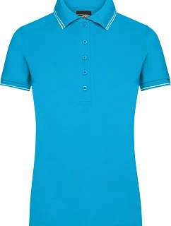 Daiber JN 985 Dámske polo tričko z piké 02.0985 tyrkysová/biela