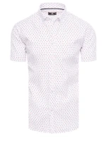 Pánske biele tričko s krátkym rukávom FashionStreet KX1025 Pánske biele tričko s krátkym rukávom FashionStreet KX1025