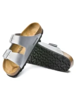 Dámske žabky Birkenstock Arizona Birko-Flor Silver regular width (1012282)