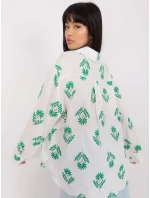 Košeľa LK KS 509349.04 bielo zelená