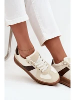 Sneakersy Damskie Na Platformie Beżowe Galivina