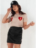 Dámska mini sukňa QUILLA čierna FashionStreet CY0437 Dámska mini sukňa QUILLA čierna FashionStreet CY0437