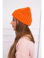 Čiapka s rolovaním Magda K293 orange neon