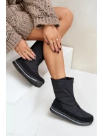 Damskie Śniegowce Z Suwakiem Progress PROGJ-22-130 Czarne