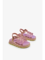 Voňavé detské sandále na suchý zips ZAXY Purple