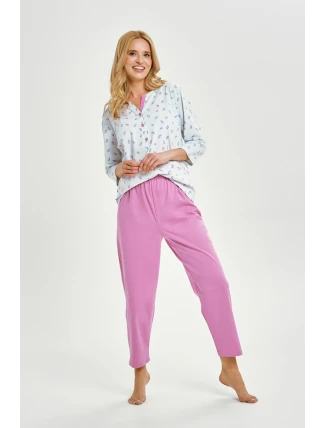 3446 DÁMSKE DLHÉ PYŽAMO YOLANDA M-XL