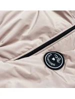 Béžová dámska oversize bunda parka (B8080-51)