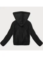 Krátka čierna dámska mikina s kapucňou J Style (16M9236-392)