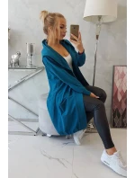 Bunda oversize s kapucňou navy