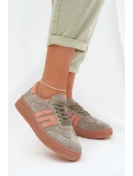 Dámské tenisky z pravé semiše Zelené Delyssia