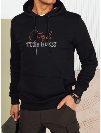 Pánska mikina s kapucňou čierna FashionStreet BX5715 Pánska mikina s kapucňou čierna FashionStreet BX5715