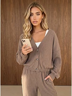 Dámska súprava z kordového úpletu – kardigán a nohavice Fango FashionStreet AY1242 Dámska súprava z kordového úpletu – kardigán a nohavice Fango FashionStreet AY1242